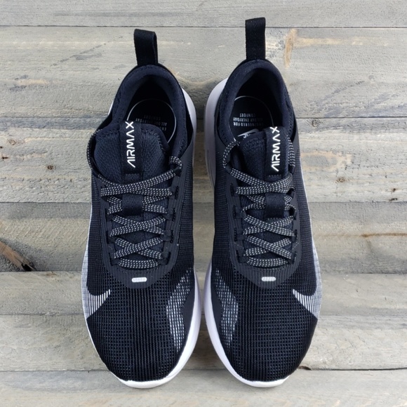 Women's Nike Air Max Fly Running Shoes Black/White - Picture 4 of 8